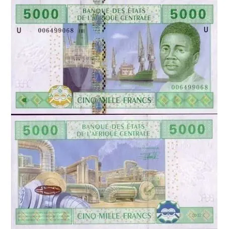 Billet de collection Afrique Centrale Cameroun Pk N° 209 - 5000 Francs Original