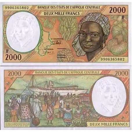 Populaire Billet de collection Afrique Centrale Centrafrique Pk N° 303 - 2000 Francs