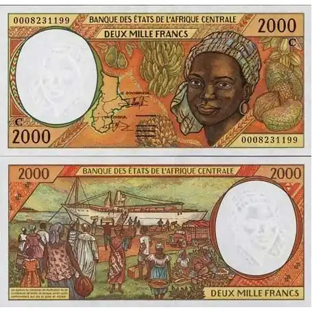 Nouvel Arrivage Billets banque Afrique Centrale Congo Repu Pk N° 103 - 2000 Francs