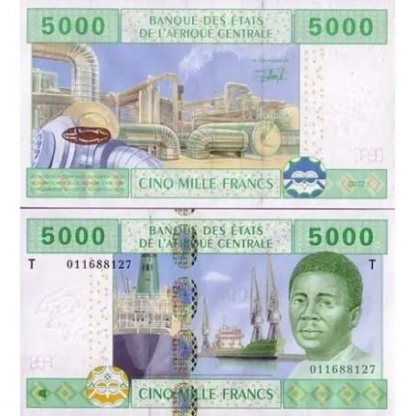 Achat Immédiat Billets collection Afrique Centrale Congo Repu Pk N° 109 - 5000 Francs