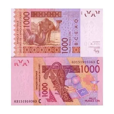 Billet de banque Afrique De L'ouest B Faso Pk N° 315 - 1000 Francs Authentique