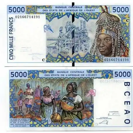 Prix Bas Billet de collection Afrique De L'ouest B Faso Pk N° 313 - 5000 Francs