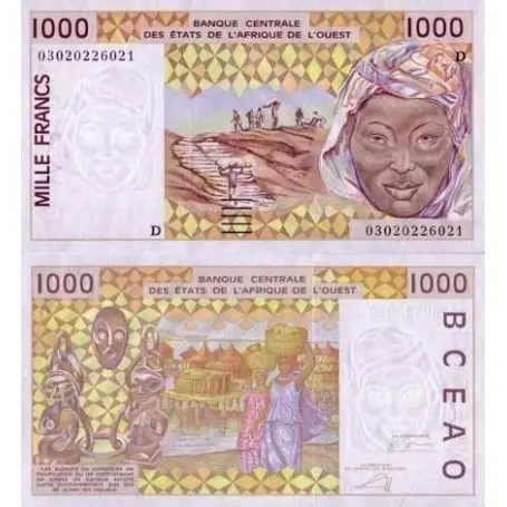 Billets de banque Afrique De L'ouest Mali Pk N° 411 - 1000 Francs Exclusif
