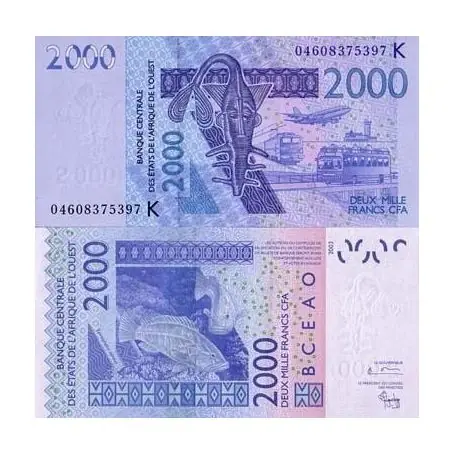 Billets de banque Afrique De L'ouest Senegal Pk N° 716 - 2000 Francs Garantie Incluse