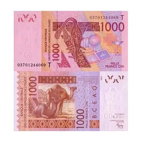 Billet de collection Afrique De L'ouest Togo Pk N° 815 - 1000 Francs Achat Immédiat