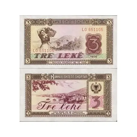 Offre Exclusive Billet de collection 3 Leke PK N° 41 - Billet de banque Europe Albanie