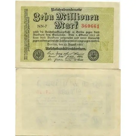 Quantité Limitée Billets de banque Allemagne Pk N° 106 - 10 000 000 Mark
