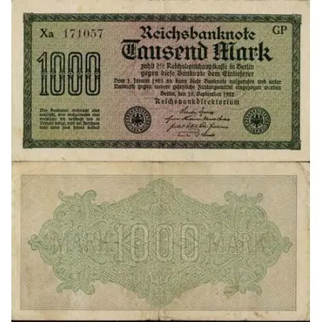Quantité Limitée Billets collection Allemagne Pk N° 76 - 1000 Mark