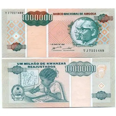 Garantie Incluse Billets de banque Angola Pk N° 141 - 1000000 Kwanza