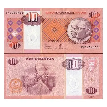 Billet de banque Angola Pk N° 145 - 10 Kwanzas Commander Maintenant