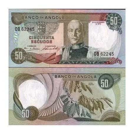 Édition Limitée Billets banque Angola Pk N° 100 - 50 Escudos