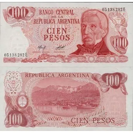 Billet de collection Argentine Pk N° 302 - 100 Pesos Gros Lot