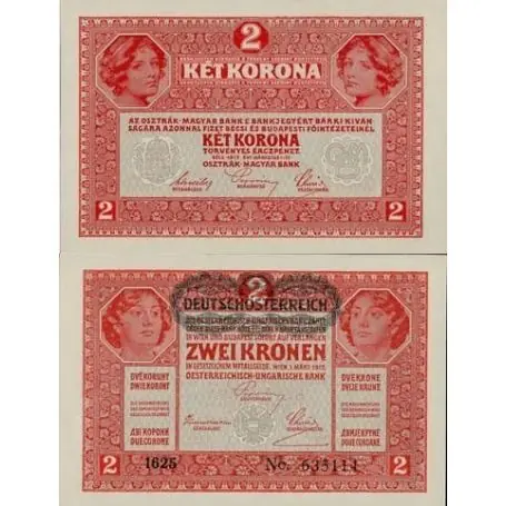 Billet de collection Autriche Pk N° 50 - 2 Kronen Nouveauté