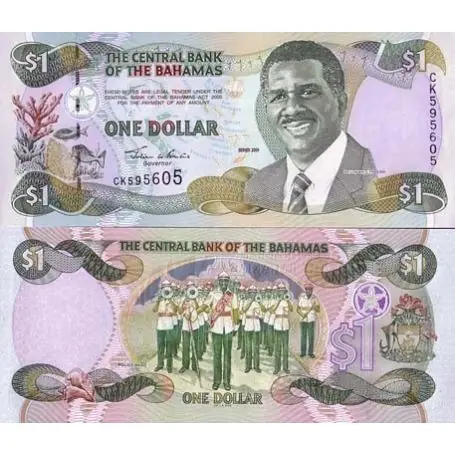 Livraison Express Billets de banque Bahamas Pk N° 69 - 1 Dollar
