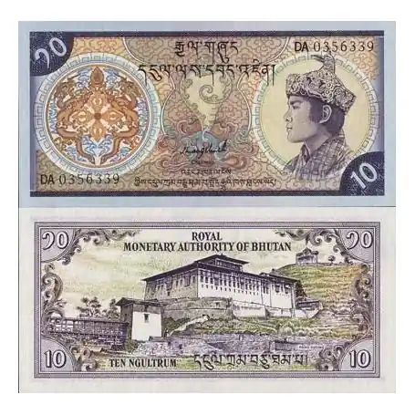 Billet de collection Bhoutan Pk N° 15 - 10 Ngultrums Promotion Saisonnière
