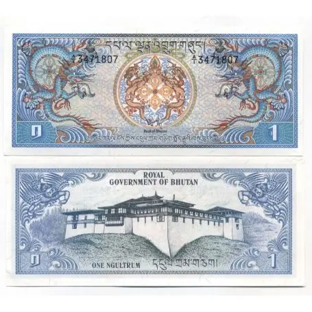 Billets de banque Bhoutan Pk N° 5 - 1 Ngultrum Offre Du Jour