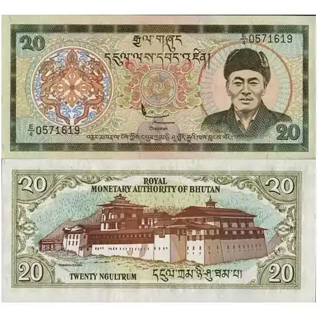 Billet de collection Bhoutan Pk N° 16 - 20 Ngultrums Acheter En Ligne