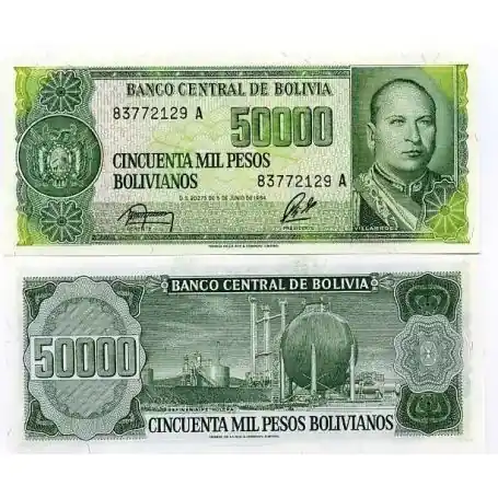 Billets banque Bolivie Pk N° 170 - 50000 Pesos Expédition Rapide