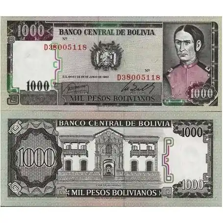 Billets collection Bolivie Pk N° 167 - 1000 Pesos Meilleur Prix