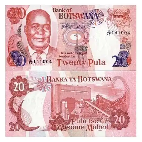 Solde Billet de collection Botswana Pk N° 21 - 20 Pula