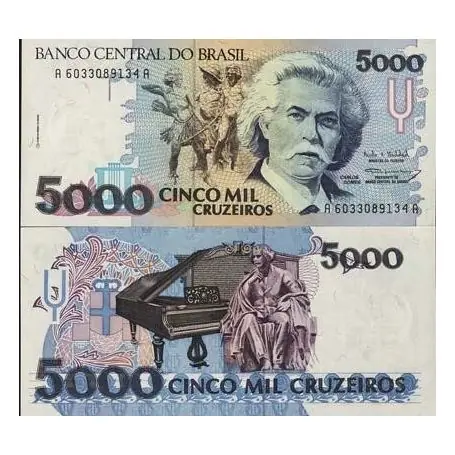 Billets banque Bresil Pk N° 232 - 5000 Cruzados En Vogue