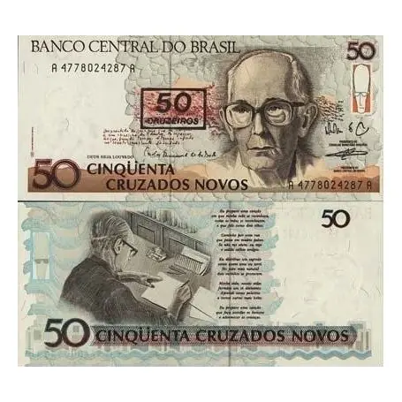 Livraison Express Billet de collection Bresil Pk N° 223 - 50 Cruzados