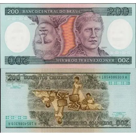 Billet de banque Bresil Pk N° 199 - 200 Cruzeiros Solde