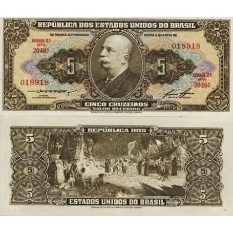 Billets collection Bresil Pk N° 176 - 5 Cruzeiros Offre Limitée