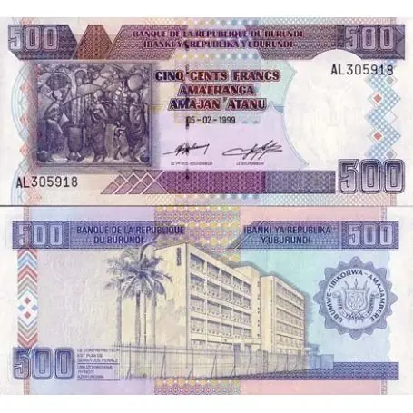 Prix Réduit Billet de collection Burundi Pk N° 38 - 500 Francs