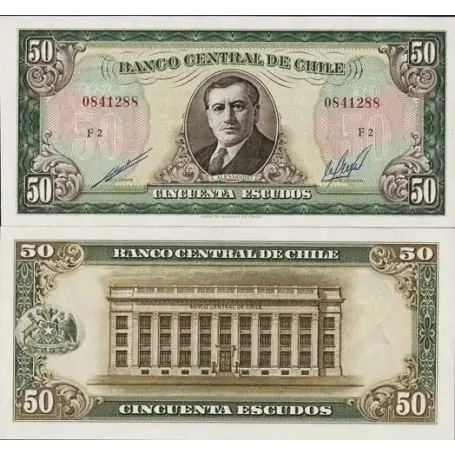 Produit De Marque Billet de collection Chili Pk N° 140 - 50 Escudos