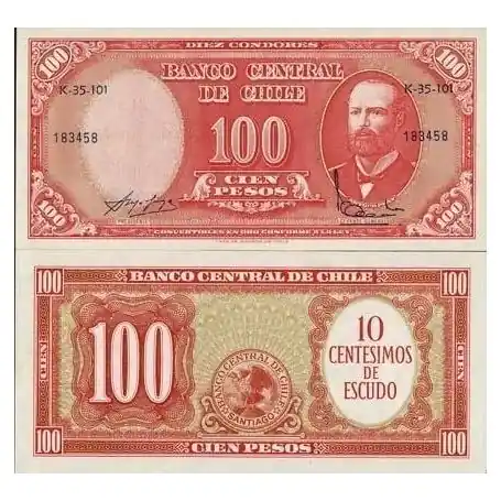 Billet de collection Chili Pk N° 127 - 100 Pesos Dernier Modèle