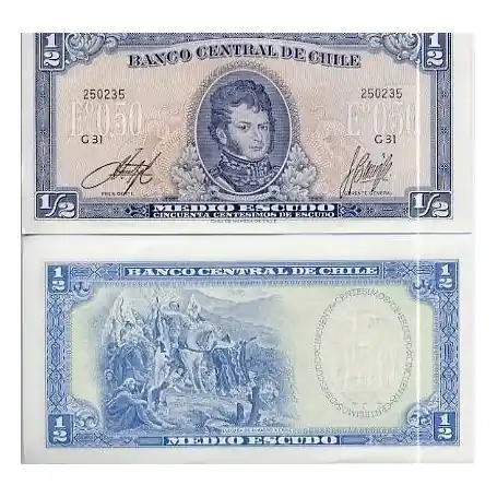 Soldes Billet de banque Chili Pk N° 134 - 0,5 Escudo