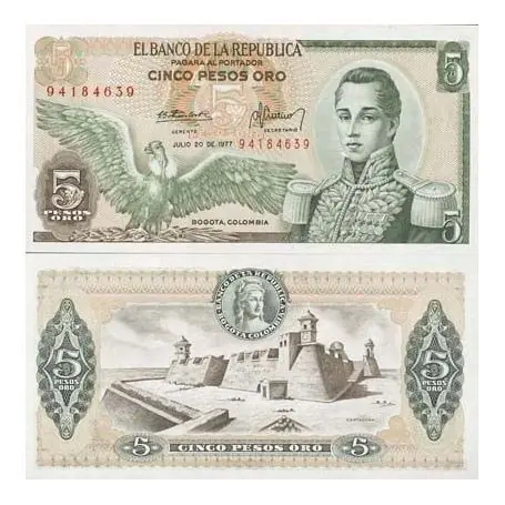 Billet de banque Colombie Pk N° 406 - 5 Pesos Acheter En Ligne