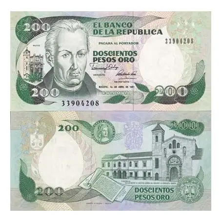 Vente Flash Billet de collection Colombie Pk N° 429 - 200 Pesos