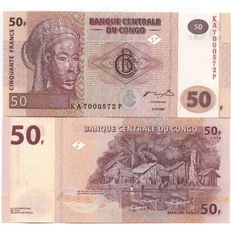 Billet de banque Congo Pk N° 97 - 50 Francs Acheter En Ligne