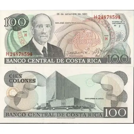 Billets collection Costa Rica Pk N° 261 - 100 Colones Meilleure Qualité