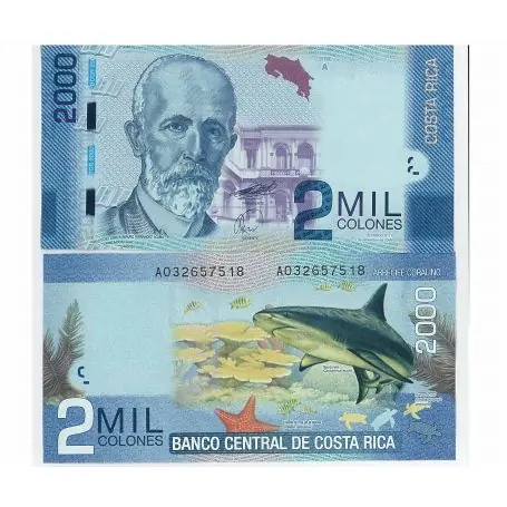 Fait Main Billets de banque Costa Rica Pk N° 275 - 2000 Colones