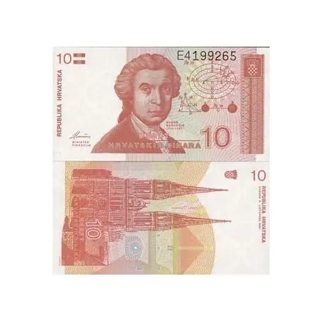 Billet de collection Croatie Pk N° 18 - 10 Dinars Top Qualité