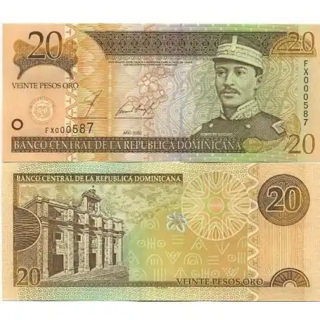 Billets de banque Dominicaine Repu. Pk N° 169 - 20 Pesos Livraison Gratuite