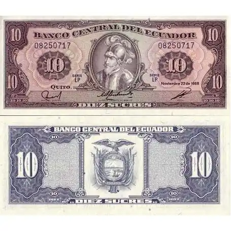 Offre Du Jour Billets collection Equateur Pk N° 121 - 10 Sucres