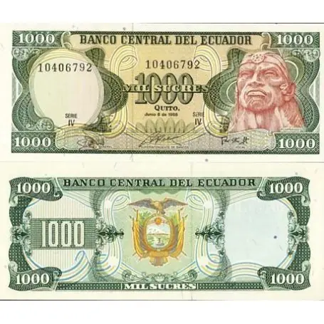 Tendance Billets collection Equateur Pk N° 125 - 1000 Sucres