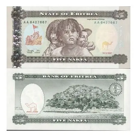Nouvel Arrivage Billet de banque Erythree Pk N° 2 - 5 Nafka