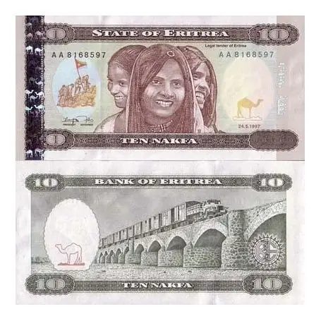 Premium Billets de banque Erythree Pk N° 3 - 10 Nakfa