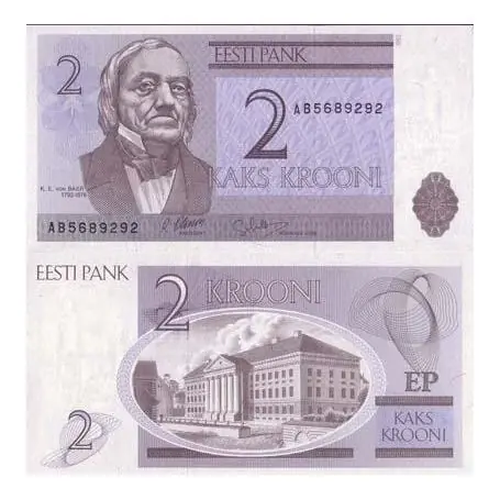 Vente Directe Billet de banque Estonie Pk N° 70 - 2 Kroon