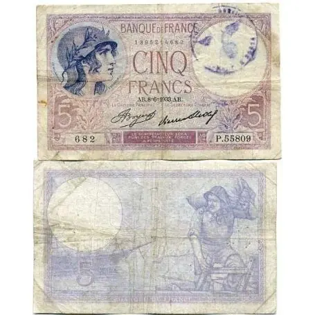 Petit Prix Billet de 5 Francs - Billet France Pk N° 83