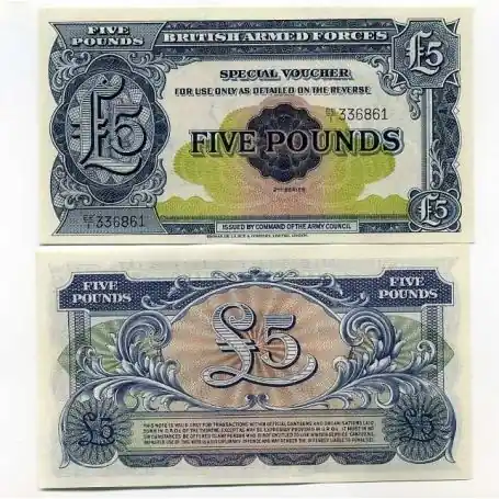 Billets collection Gb Armee Pk N° 23 - 5 Pounds Prix Réduit