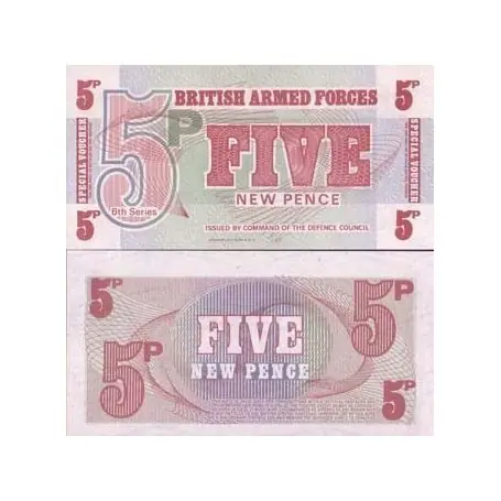 Gros Lot Billet de banque Gb Armee Pk N° 47 - 5 New Pence