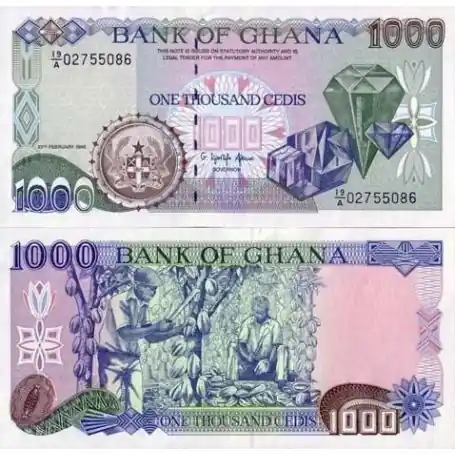 Usine Directe Billets banque Ghana Pk N° 29 - 1000 Cedis