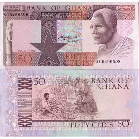 Billet de collection Ghana Pk N° 22 - 50 Cedis Offre Limitée