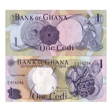Billets de banque Ghana Pk N° 10 - 1 Cedi Vente Directe